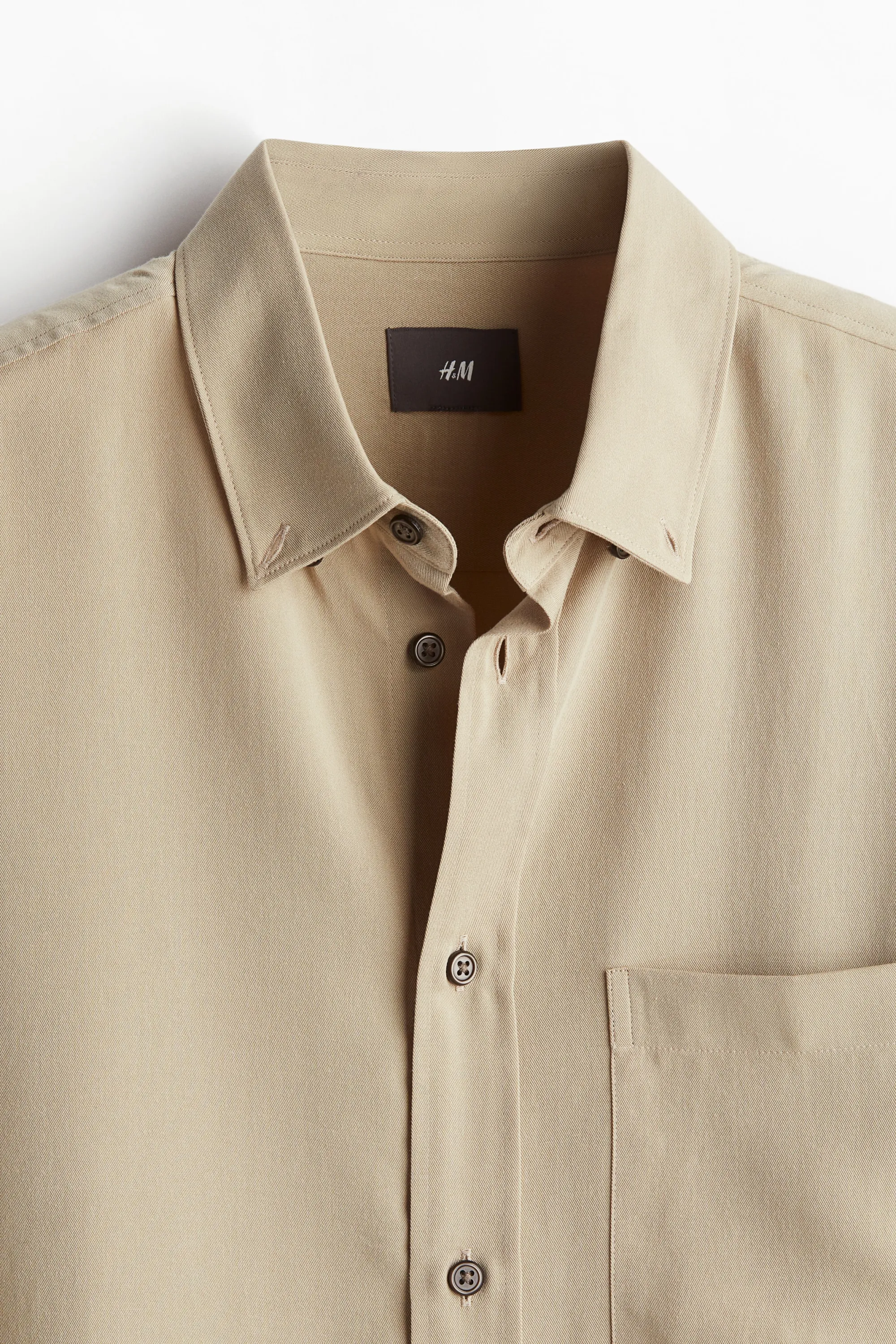 Chemise Regular Fit en lyocell - Beige