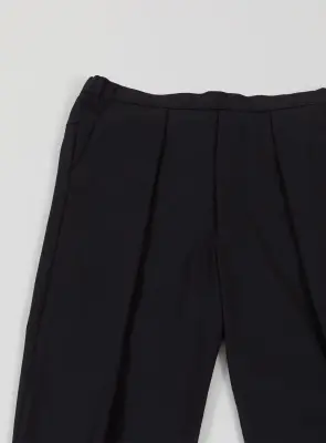 Pants with Deep Pleats in Black Serge — photo 2