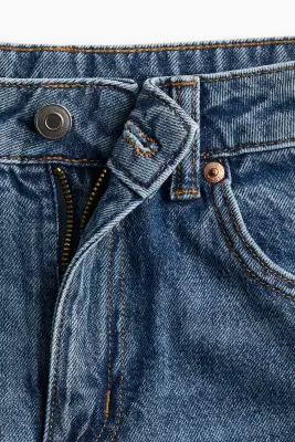 Straight High Ankle Jeans - Bleu denim clair — photo 1