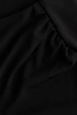 Combi-pantalon asymétrique en jersey - Noir — photo 4