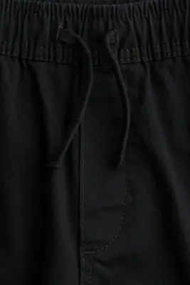 Pantalon jogger cargo en coton - Noir — photo 1