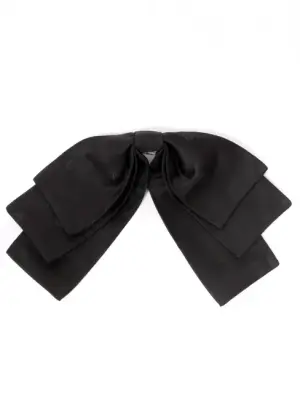 Barrette noeud en satin noir Retail price 490€ — photo 1