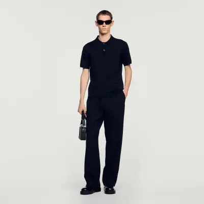 Polo en maille à manches courtes