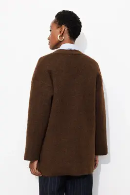 Long cardigan oversize Femme — photo 4