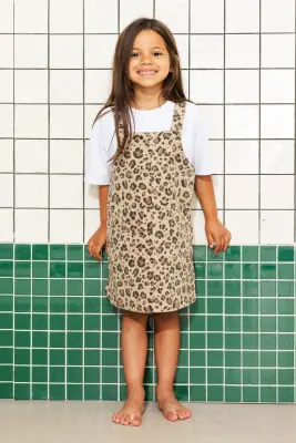 Robe-salopette enfant léopard — photo 3