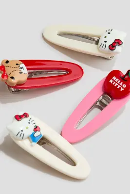 Lot de 4 barrettes - Rouge/Hello Kitty — photo 2