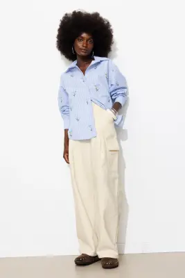 Pantalon cargo en toile Femme — photo 3