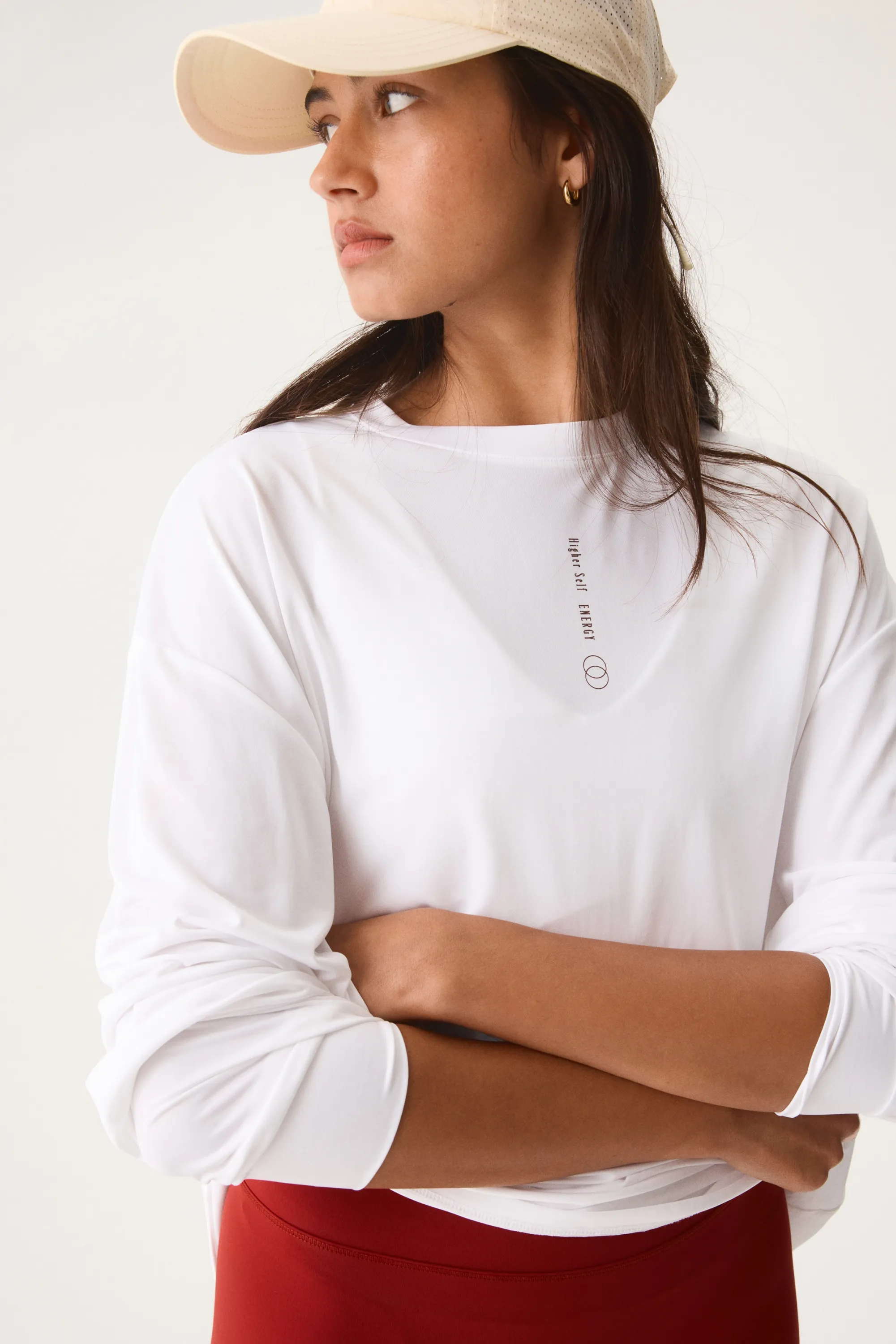 Top de running Loose Fit DryMove™ - Blanc/Higher Self Energy