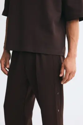 Pantalon jogger Relaxed Fit - Marron foncé — photo 3