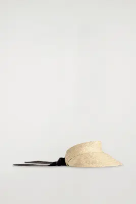 VISIÈRE EN PAILLE - SABLE — photo 3