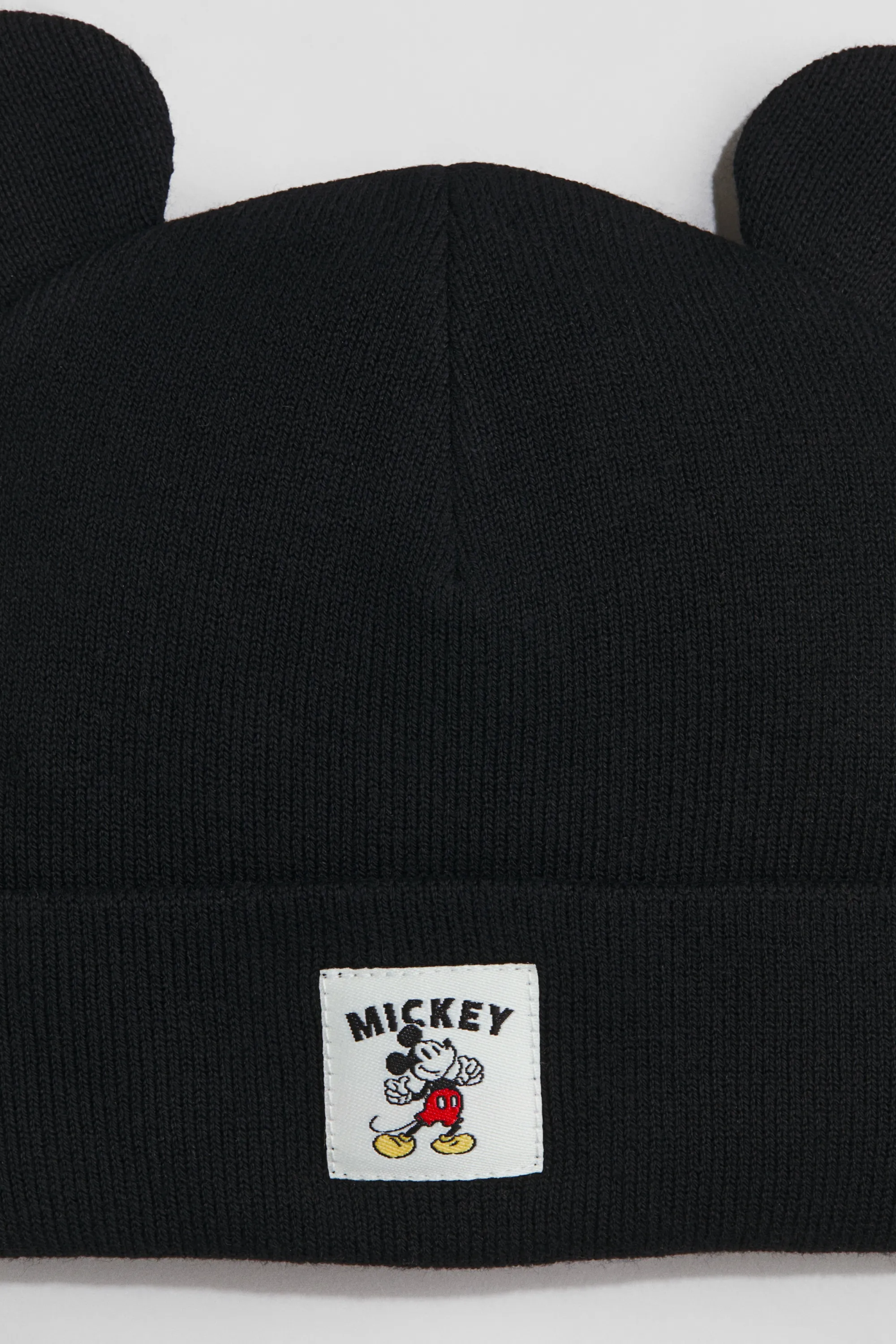 Bonnet avec oreilles appliquées - Noir/Mickey