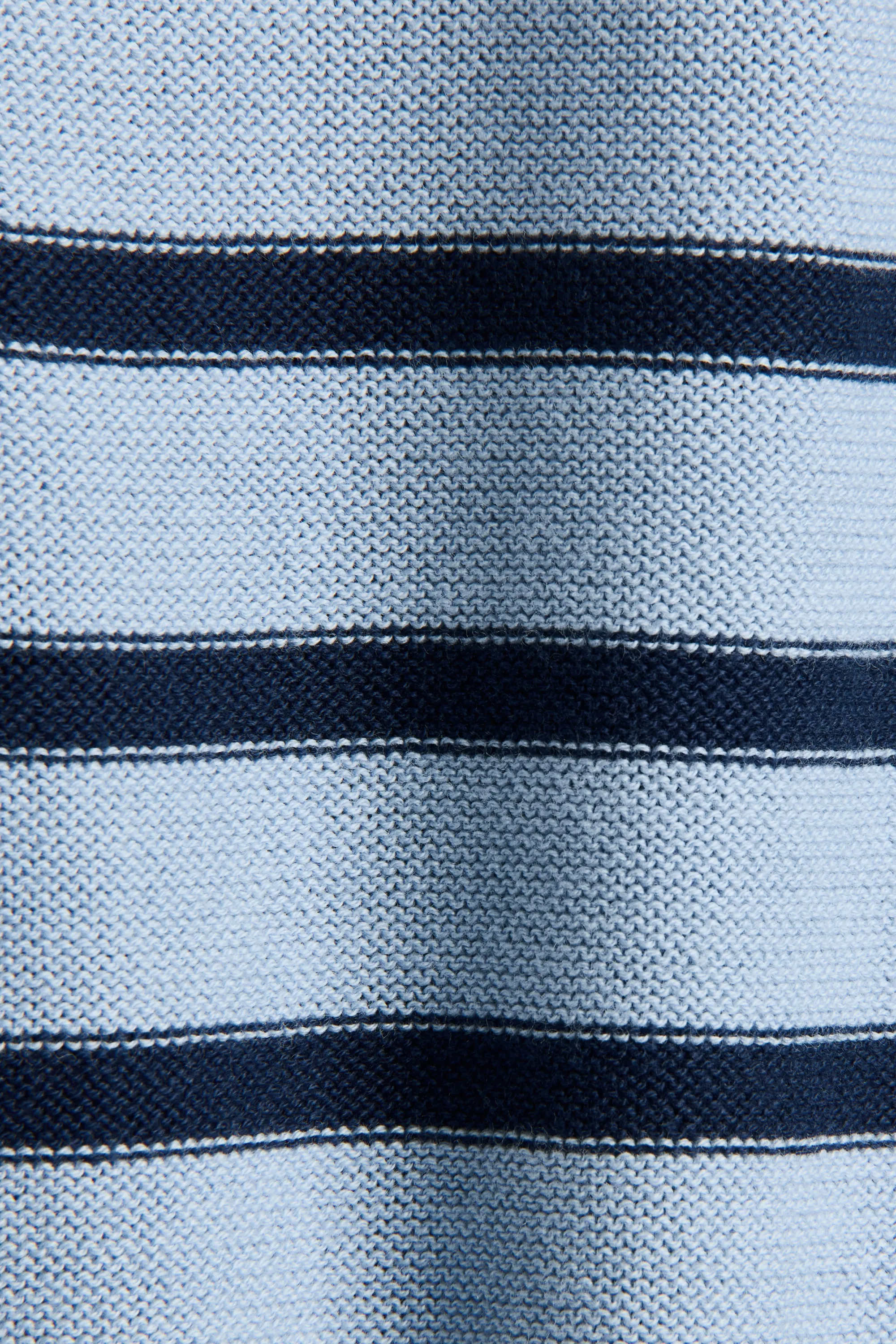 Pull en coton - Bleu ancien/rayé