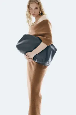 Jupe en maille fine - Beige foncé — photo 3