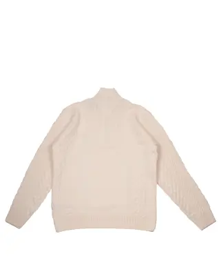 Zip Wool Sweater Ancient White — photo 5