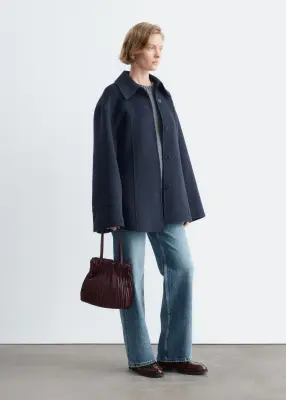 Veste cintrée en laine - Bleu marine — photo 5