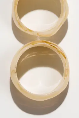 Bracelet jonc épais - Crème/marbré — photo 1