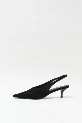 Escarpins sling back en cuir — photo 3