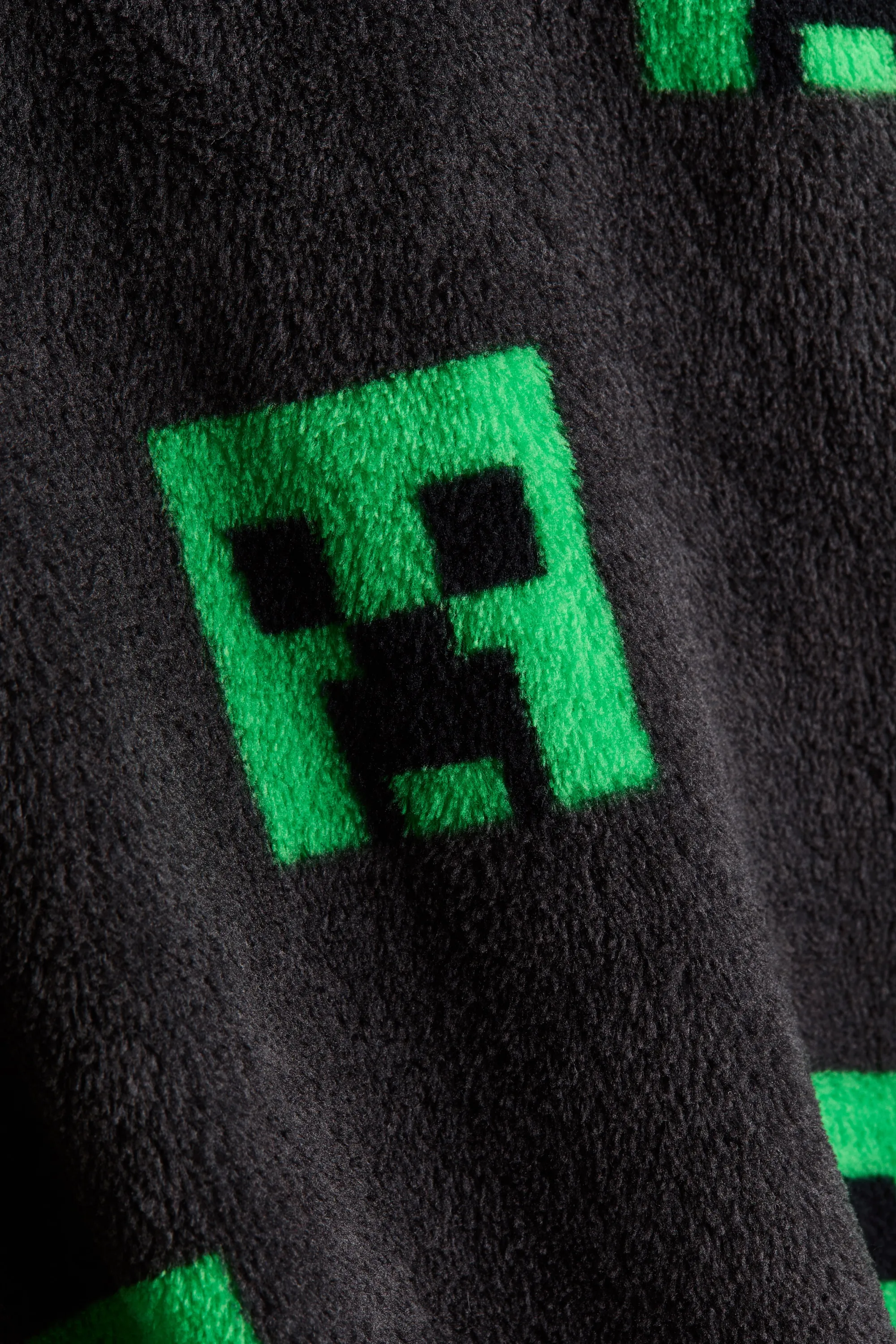 Robe de chambre en tissu polaire - Gris foncé/Minecraft