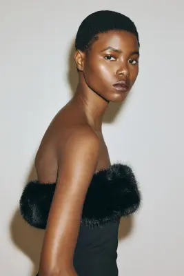 Top bandeau court - Noir — photo 2