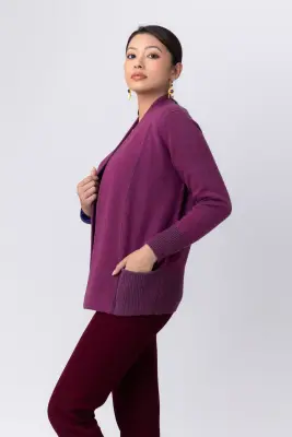 Veste en laine double-fil — photo 2