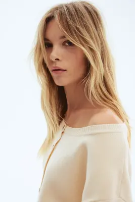 Gilet épaules nues - Beige clair — photo 3