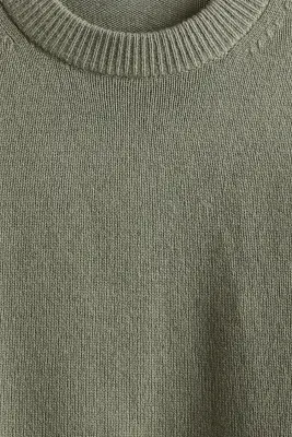Pull Regular Fit en laine - Vert ancien — photo 5