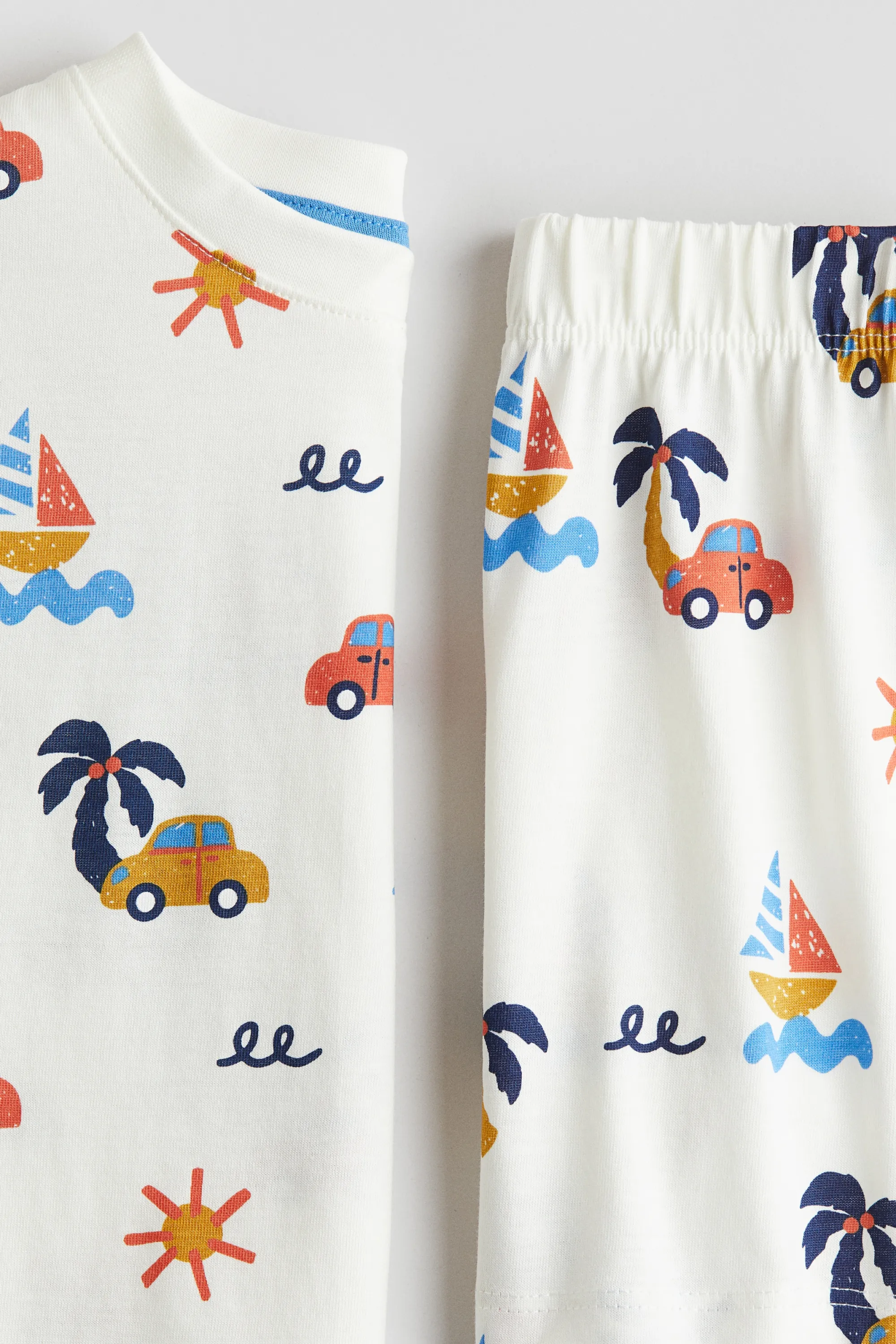 Pyjama en jersey imprimé - Crème/voitures