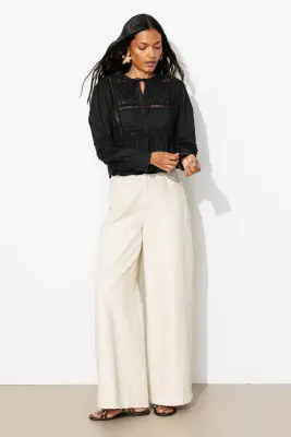Blouse détail dentelle Femme — photo 3
