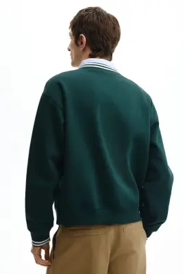Sweat imprimé Loose Fit - Vert foncé/Team Meadows — photo 2