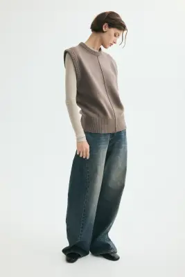 Pull sans manches - Taupe foncé — photo 1