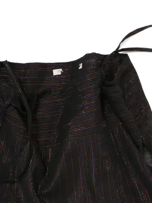 Débardeur à fines bretelles en coton noir imprimé paillettes multi-color Taille 38 — photo 5