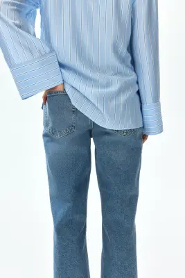MAMA Straight Ankle Jeans - Bleu denim — photo 3