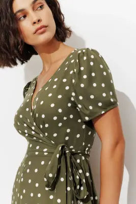 Robe longue à pois Femme — photo 5