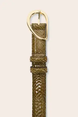 Ceinture Basma vernis embossé kaki — photo 5