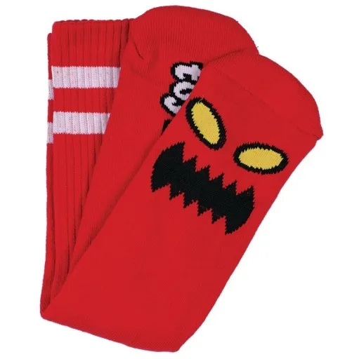 chaussettes toy machine monster face – red