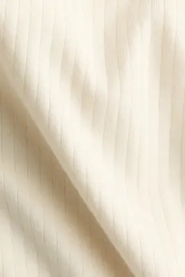 Pantalon en coton mélangé - Crème — photo 4