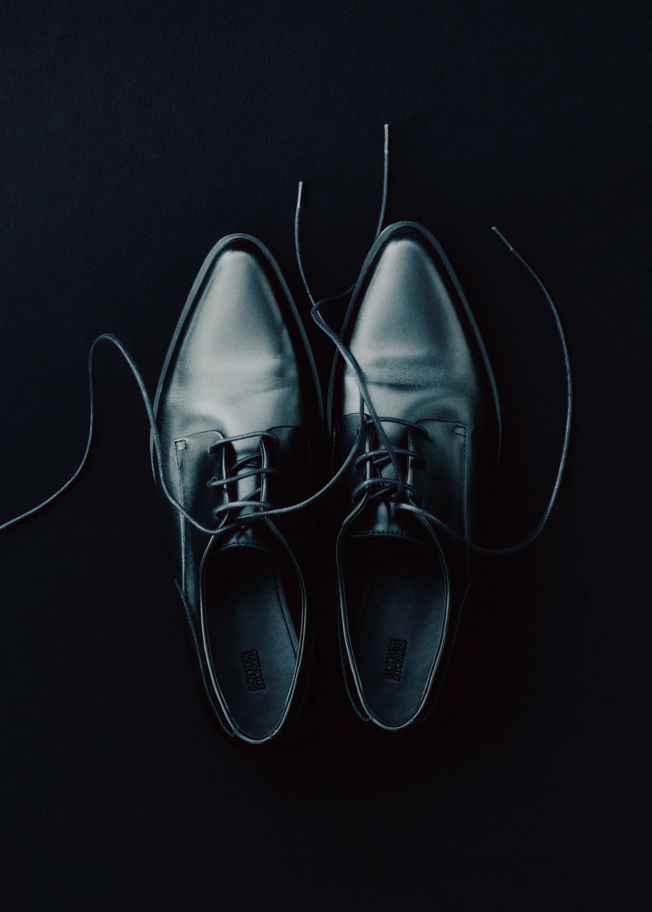 Chaussures derbies en cuir - Noir