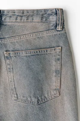 Loose Bootcut Jeans - Bleu denim délavé — photo 4