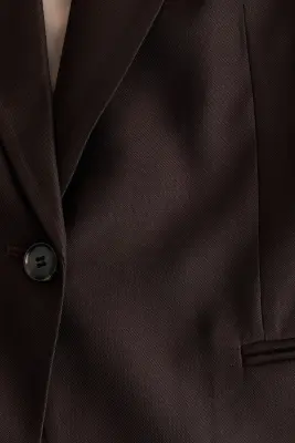 Blazer à manches courtes - Marron foncé — photo 5
