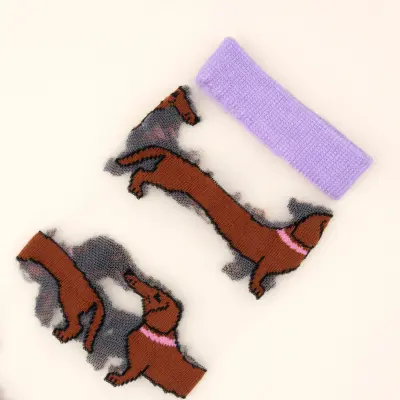 Chaussettes transparentes Teckel Coucou Suzette — photo 3