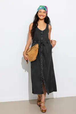 Robe-débardeur unie Femme — photo 2