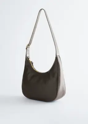 Sac à bandoulière en forme de croissant - Marron foncé — photo 5