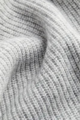 Rib-knit pencil skirt - Gris clair chiné — photo 1