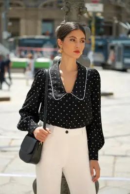 Laurent Polka Dot Blouse — photo 2