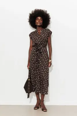 Robe mi-longue ceinturée Femme — photo 3