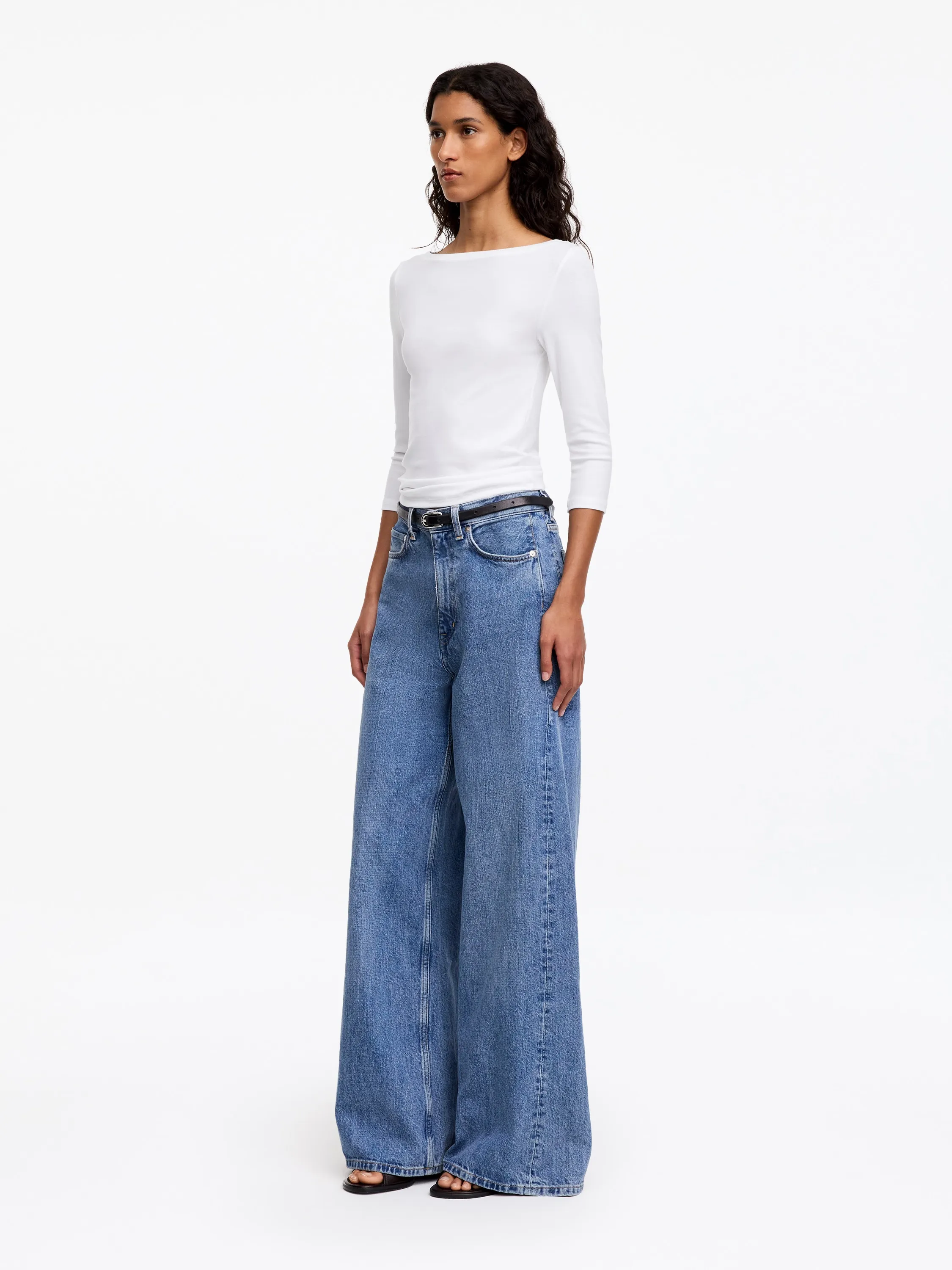 Boat-Neck Top - Blanc