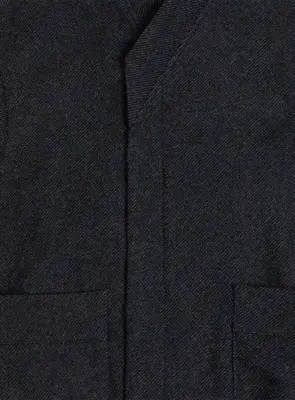 Kimono Bomber Jacket in Dark Gray Carded Wool — photo 3