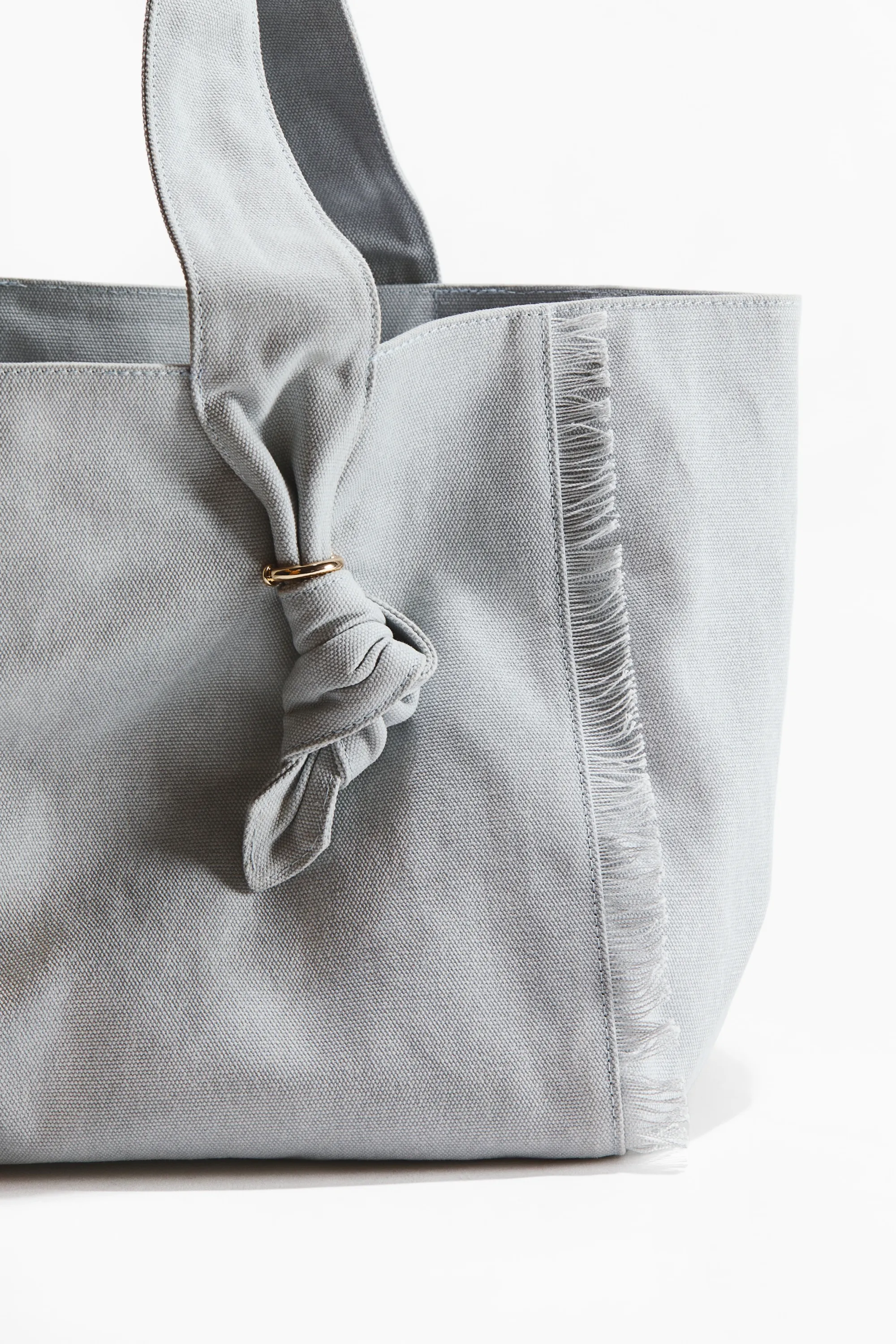 Tote bag avec détails noués - Bleu ancien pâle