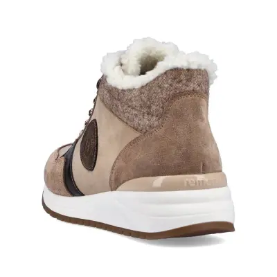 Baskets Remonte R3772-60 Beige - Lacets Zip Grande Pointure Femme — photo 3