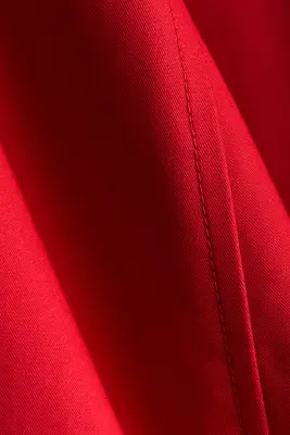 Robe découpée en twill - Rouge vif — photo 4